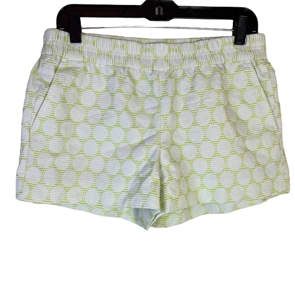 J. Crew Shorts Textured Pattern Elastic Waist Women sz 6